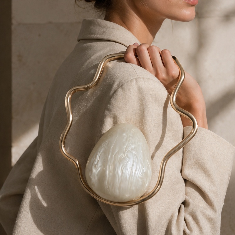 Luxury Bags On Sale - Dames mini acryl eiervormige tas, schattige