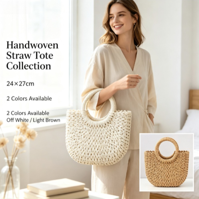 Luxury Bags Of 2026 - Boheemse handgeweven holle maan eco-tas, luxe