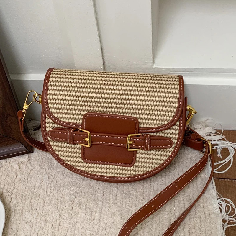 Luxury Bags Of 2026 - Engelse stijl mini strooien zadeltassen voor
