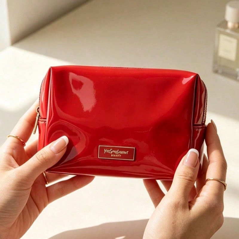 YSL BEAUTE Rode Kunstleren Mak - Women Luxury Bags Ysl recensie en prijs
